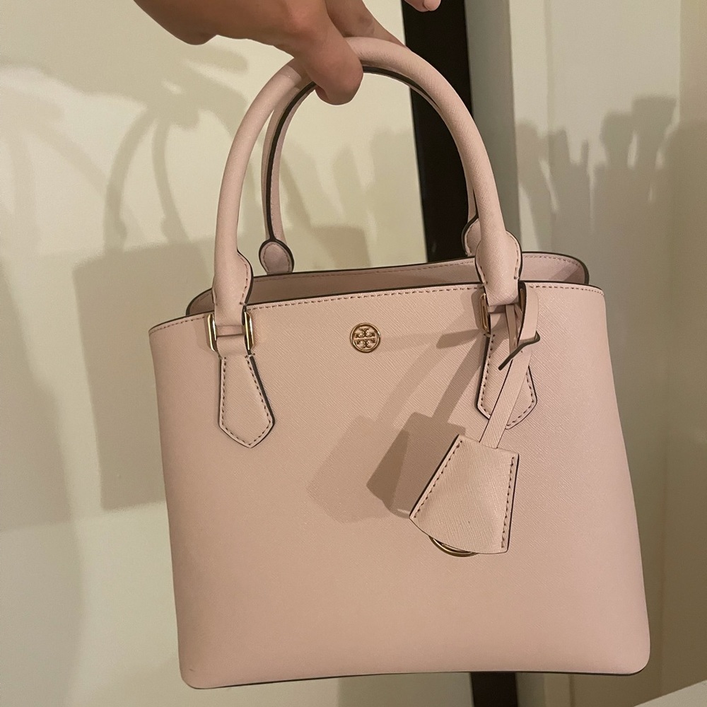 Tory Burch light pink crossbody satchel